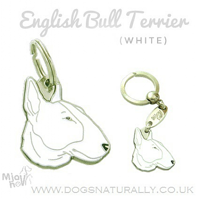 English Bull Terrier Dog Tag (White)